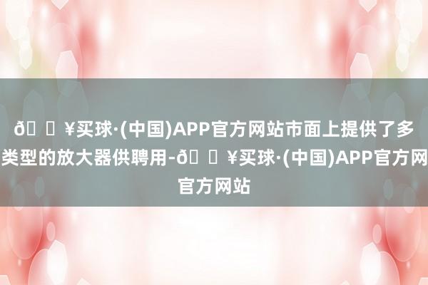 🔥买球·(中国)APP官方网站市面上提供了多种类型的放大器供聘用-🔥买球·(中国)APP官方网站
