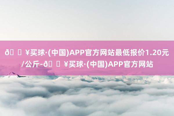 🔥买球·(中国)APP官方网站最低报价1.20元/公斤-🔥买球·(中国)APP官方网站