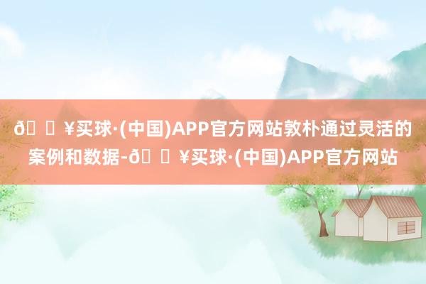 🔥买球·(中国)APP官方网站敦朴通过灵活的案例和数据-🔥买球·(中国)APP官方网站