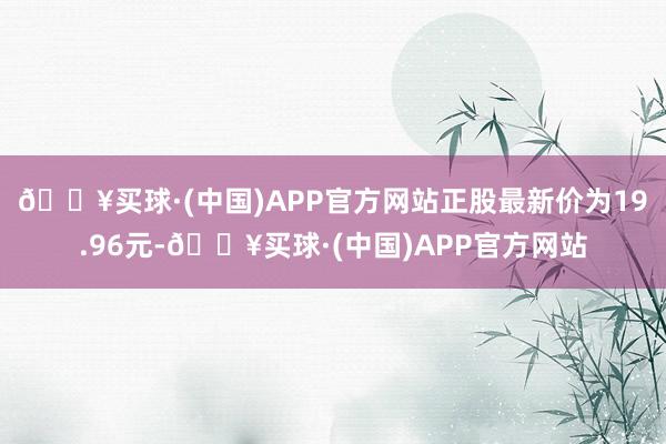 🔥买球·(中国)APP官方网站正股最新价为19.96元-🔥买球·(中国)APP官方网站