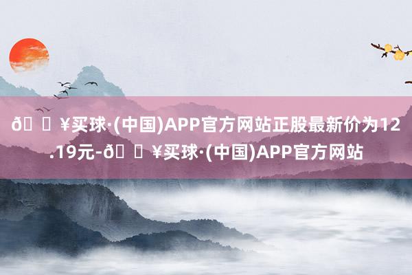 🔥买球·(中国)APP官方网站正股最新价为12.19元-🔥买球·(中国)APP官方网站