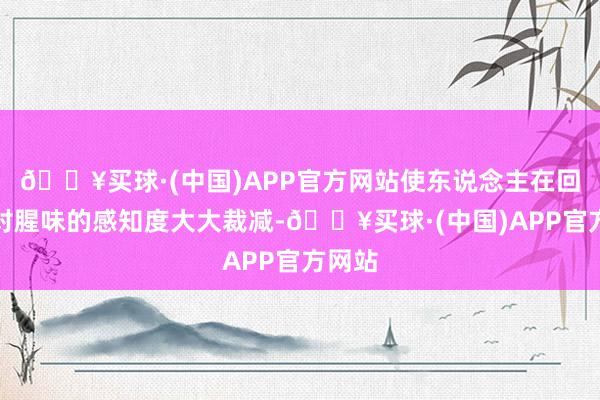 🔥买球·(中国)APP官方网站使东说念主在回味时对腥味的感知度大大裁减-🔥买球·(中国)APP官方网站