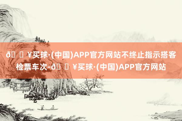 🔥买球·(中国)APP官方网站不终止指示搭客检票车次-🔥买球·(中国)APP官方网站
